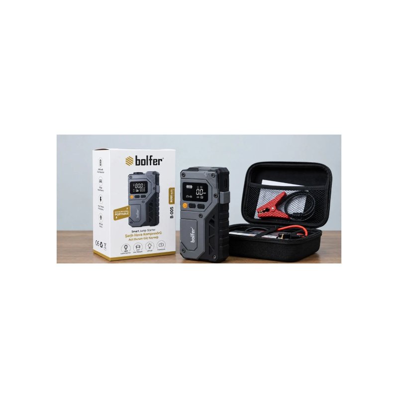 Bolfer 2AP02 Şarjlı Hava Kompresörü Akü Takviye Cihazı