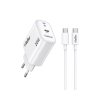 Bolfer 3PD20CB Prime Şarj Cihazı 20W USB-C Seyahat Şarjı + USB-C to USB-C Kablo Hızlı Şarj Aleti