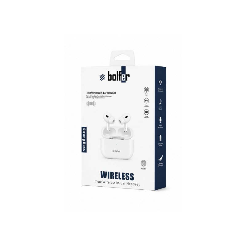 Bolfer 4EP02 Kablosuz Bluetooth Kulaklık Bluetooth Kulak İçi Kulaklık Kılıf Hediyeli