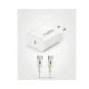 Bolfer PD104 20W PD Hızlı Şarj Cihazı Type-C'den Type-C'ye Kablo Seyahat Hızlı Şarj Aleti