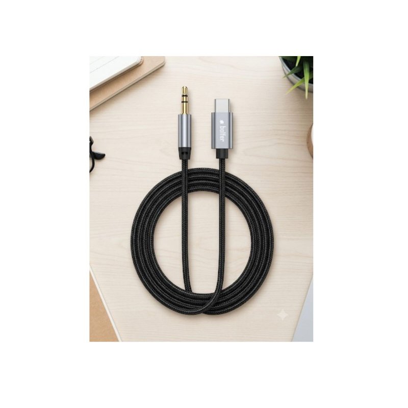 Bolfer AC04 Type-c To 3.5 mm Aux Audio Kablo Araç İçi Uyumlu Aux Kablosu Araç İçi Dönüştürücü