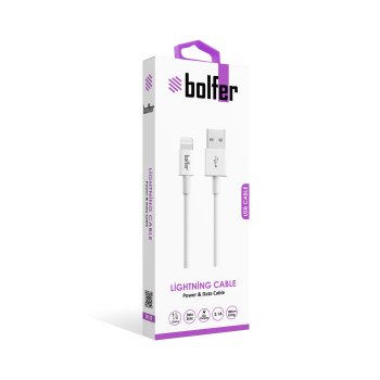 Bolfer USB-A to Lightning 3.1A Şarj ve Data Kablosu – 1 Metre