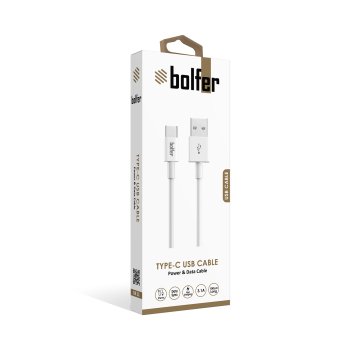 Bolfer USB-A to Type-C 3.1A Şarj ve Data Kablosu – 1 Metre