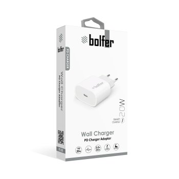 Bolfer 20W Power Delivery (PD) Duvar Şarj Cihazı – Kablosuz
