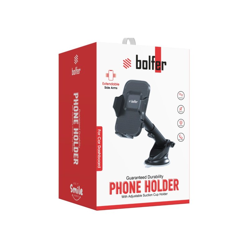 Bolfer 7TT-05 Vakumlu Araç İçi Telefon Tutucu Bolfer 7TT-05 Vakumlu Araç İçi Telefon Tutucu