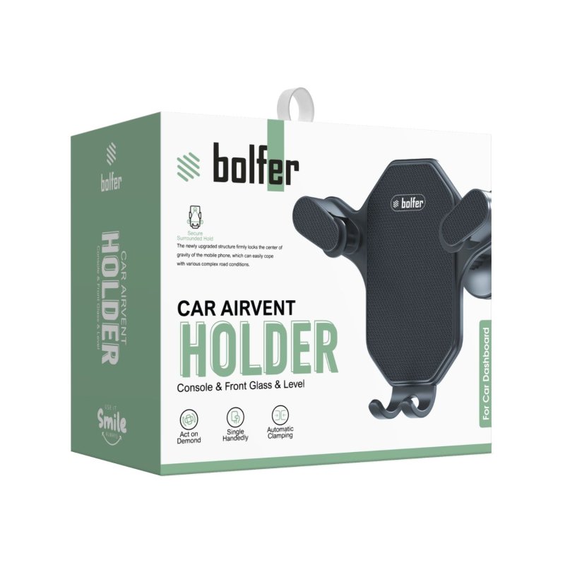 Bolfer 7TT-06 Araç İçi Havalandırma Telefon Tutucu Bolfer 7TT-06 Araç İçi Havalandırma Telefon Tutucu