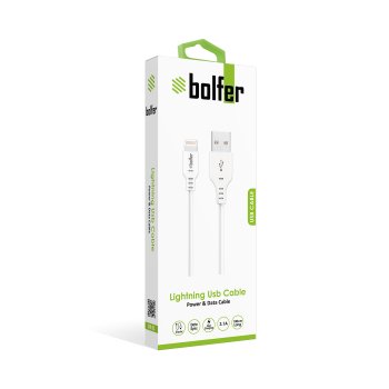 Bolfer DK01 Lightning USB Kablo – 3.1A Hızlı Şarj ve Veri Aktarımı, 100cm